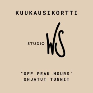 KUUKAUSIKORTTI OHJATUT TUNNIT "OFF PEAK HOURS" (minimi 2kk) arkisin klo 5.30-15.00